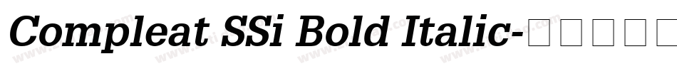 Compleat SSi Bold Italic字体转换